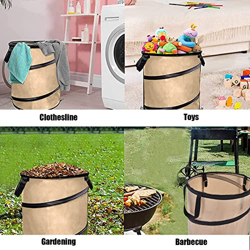 Haofy Collapsible Trash Can, 37.8L Collapsible Leaf Can Container Small Size