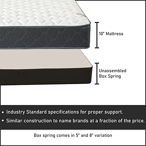 Treaton King 12 Inch Memory Foam Hybrid Mattress with Motion Isolating Pocket Coil Spring for Restful Sleep & Black 8" Platform Bed Frame