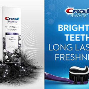 Crest Charcoal 3D White Toothpaste, Whitening Therapy Deep Clean with Fluoride, Invigorating Mint, 5.2 Ounce,