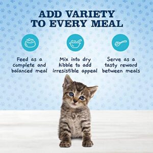 Blue Buffalo Baby BLUE Healthy Growth Formula Grain Free High Protein, Natural Kitten Pate Wet Cat Food Variety Pack, Chicken, Salmon 3-oz (6 Count- 3 of Each Flavor)
