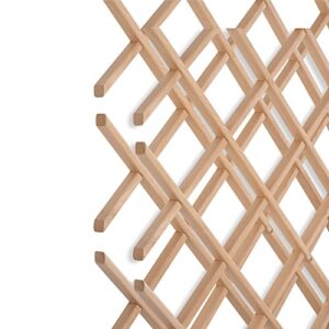 american pro décor 14-bottle trimmable wine rack lattice panel inserts in unfinished solid north american alder