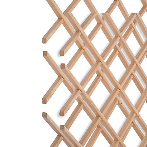 American Pro Décor 14-Bottle Trimmable Wine Rack Lattice Panel Inserts in Unfinished Solid North American Alder