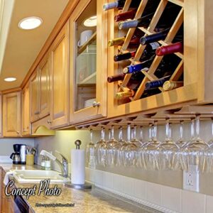 American Pro Décor 14-Bottle Trimmable Wine Rack Lattice Panel Inserts in Unfinished Solid North American Alder