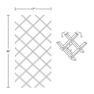 American Pro Décor 14-Bottle Trimmable Wine Rack Lattice Panel Inserts in Unfinished Solid North American Alder