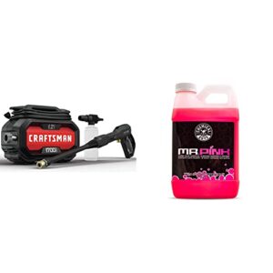 craftsman pressure washer, 1700 psi, compact (cmepw1700) & chemical guys cws_402_64 mr. pink foaming car wash soap (works with foam cannons, foam guns or bucket washes), 64 oz., candy scent