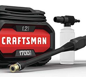 CRAFTSMAN Pressure Washer, 1700 PSI, Compact (CMEPW1700) & Chemical Guys CWS_402_64 Mr. Pink Foaming Car Wash Soap (Works with Foam Cannons, Foam Guns or Bucket Washes), 64 oz., Candy Scent