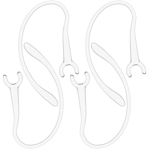 Ear Hooks for Wireless Headset 6mm Small Clamp Holder Clips, Replacement Ear Loops Earpiece Accessories, Clear, 4 Pack