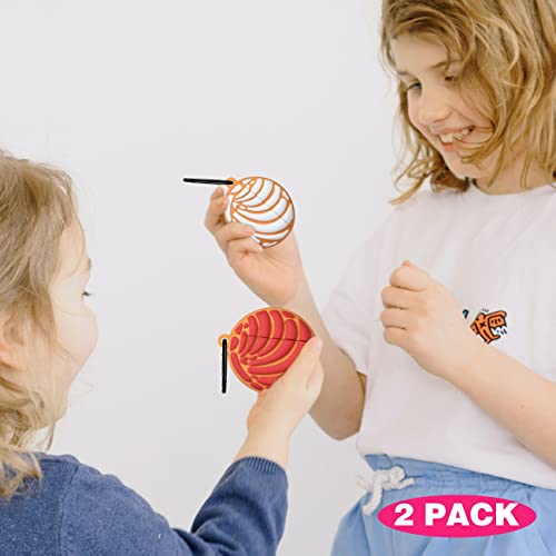 2 Pack Gkv for Airpods 3 Case for Airpod 3 (2021) Cover Unique Funny Fun Cute 3D Food Design Air Pods 3rd Generation Silicone Shell Cases for Girls Teen Boys Kids White+Red Bread