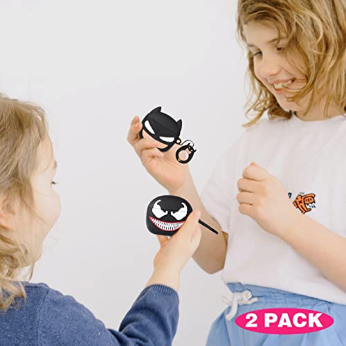 2 Pack Gkv for Airpods 3 Case for Airpod 3 (2021) Cover Unique Funny Fun Kawaii Cute 3D Cartoon Design Air Pods 3rd Generation Silicone Cases for Girls Teen Boys Kids