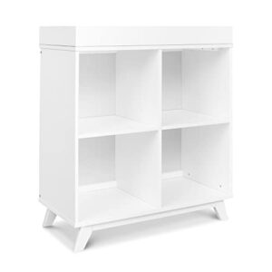davinci otto convertible changing table and cubby bookcase in white