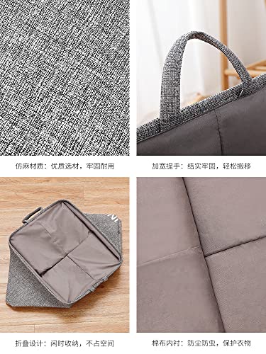 Laundry basket Household folding laundry basket clothing quilt storage basket bedside clothes bathroom laundry bag, Grey, 50*40*50 cm, BY-81