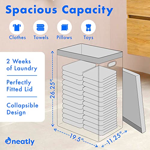 Laundry Basket Laundry Hamper With Lid, Clothes Hampers for Laundry, Collapsible Laundry Baskets with Lid, Dirty Clothes Hamper For Bedroom, Tall Laundry Basket Organizer, Large Laundry Basket Bag Bin