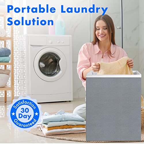 Laundry Basket Laundry Hamper With Lid, Clothes Hampers for Laundry, Collapsible Laundry Baskets with Lid, Dirty Clothes Hamper For Bedroom, Tall Laundry Basket Organizer, Large Laundry Basket Bag Bin