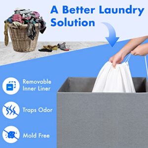 Laundry Basket Laundry Hamper With Lid, Clothes Hampers for Laundry, Collapsible Laundry Baskets with Lid, Dirty Clothes Hamper For Bedroom, Tall Laundry Basket Organizer, Large Laundry Basket Bag Bin