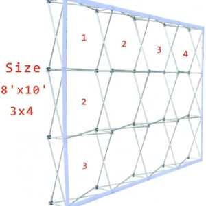 JUST 4 SIGNS Portable Backdrop Booth Frame 8'x10' Pop Up Display Stand Aluminum Tension Fabric Trade Show Exhibit Display Booth Frame Stand Banner Show Frame (Stand ONLY) (Frame 8'x10')