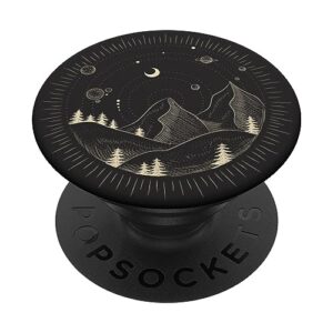 mountains with celestial elements popsockets swappable popgrip