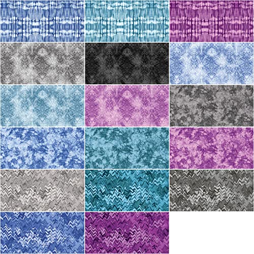 Kitty Yoshida Shibori Strip-Pies 40 2.5-inch Strips Jelly Roll Benartex