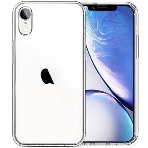 jjgoo compatible with iphone xr case clear soft transparent shockproof protective slim thin bumper phone cover for xr - 6.1 inch