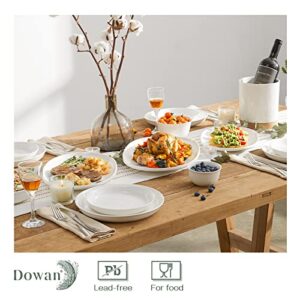 DOWAN Large Serving Platter, 16"/14"/12" Turkey Platters for Entertaining Thanksgivng Party, White Oval Plates Set of 3, Porcelain Serving Dishes for Serving Food, Housewarming Gifts