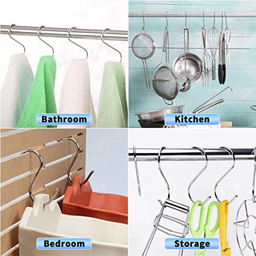 S Hooks Wall Stainless Steel - for Hanging Kitchen Bathroom