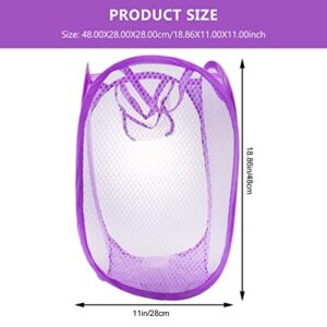 GANAZONO Laundry Hamper Laundry Basket 2pcs Mesh Portable Collapsible for Storage Folding - Up Clothes s for Kids Room College Dorm or Travel Collapsible Laundry Baskets