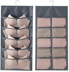 extra-large bra organizers hanging bra holder bra hanger especially suitable for sports bra, training bra, underwear,panty,lingerie,baby clothes, bedroom storage,school dormitory storage(gray, 1pcs )