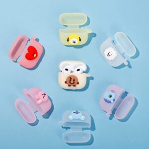 BT21 Case Compatible with Apple AirPods 3rd Generation Case, Translucent Gen Jelly Case with Compatible with AirPods 3 Case, Wireless Charging [Official Merchandise] [7FLAVORS] (TATA)