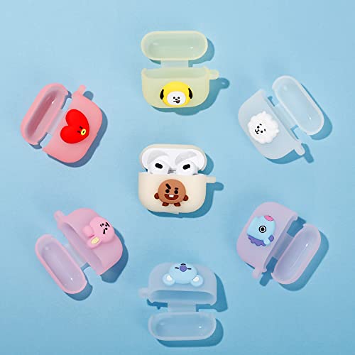 BT21 Case Compatible with Apple AirPods 3rd Generation Case, Translucent Gen Jelly Case with Compatible with AirPods 3 Case, Wireless Charging [Official Merchandise] [7FLAVORS] (TATA)