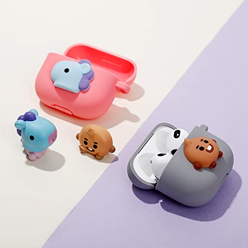 BT21 Case Compatible with Apple AirPods 3rd Generation Case, Gen Pastel Silicon Case with Compatible with AirPods 3 Case, Wireless Charging [Official Merchandise] [7FLAVORS] (Cooky)