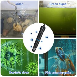 Aquarium Water Clean Clear Lamp Green Clean Machine w/Protect Shell Fits 20-200 Gallon Fish Tank Waterproof Light for Sump Pond Pump Filter 5W 254nm (Pump not Included, lamp is Inside The Shell)