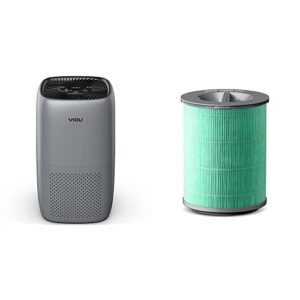 yiou air purifier, grey & air purifier s1 replacement filter, green
