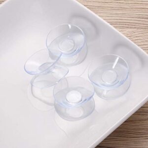 EXCEART 10Pcs Suction Cup 30mm Double Sided Suction Cups Dual Sided Sucker Pads for Glass Plastic for Bathroom Living Room Kitchen (Transparent)