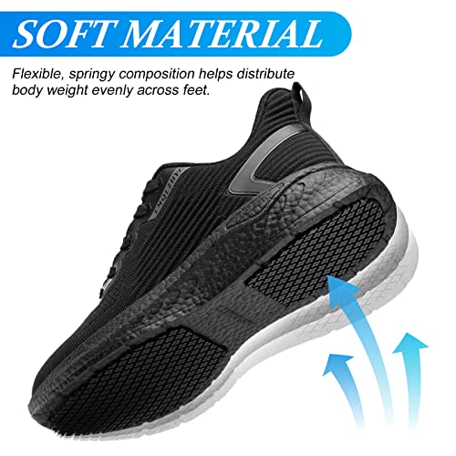 LMQLZHYC Women 'S Slip Resistant Work Shoes Food Service Shoes Chef Work Shoes Black