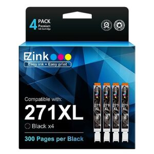 e-z ink (tm compatible ink cartridge replacement for canon cli-271xl cli-271 xl cli271xl 271xl 271 to use with mg5720 mg5722 mg6820 mg6821 mg6822 mg7720 ts6020 ts9020 ts8020 printer (4 black)