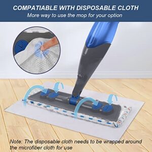 Microfiber Spray Mop for Floor Cleaning - Hardwood Floor Mop Dry Wet Dust Mop with 3 Washable Reusable Microfiber Pads 635ML Refillable Bottle, Kitchen Mop for Wood Laminate Hardwood Tile