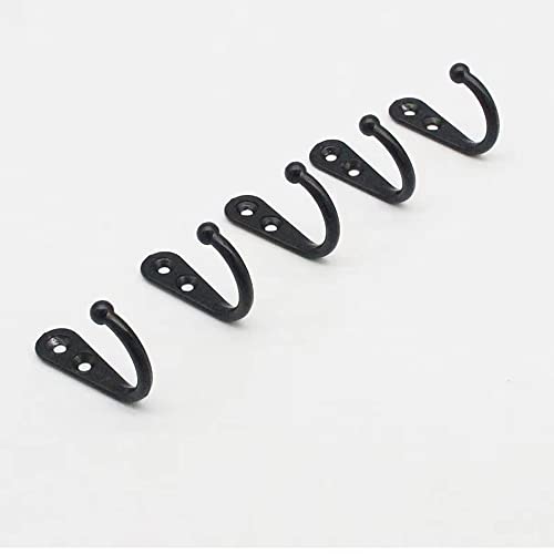 Venupple 10 Pcs Coat Hooks Wall Mounted with 20 Pieces Screws for Coat, Towel, Clothes, Bag