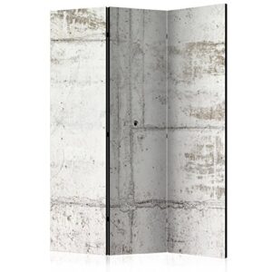 artgeist decorative room divider cement loft 53x68 in - double-sided folding screen 3 panel decoration home office home office grey f-a-0458-z-b