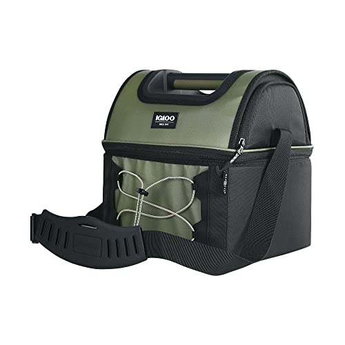 Igloo 16-Can Dual Compartment Insulated Gripper Lunch Bag,Green
