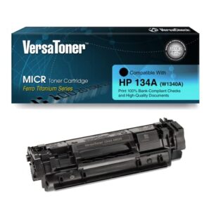 versatoner - 134a (w1340a) micr toner cartridge for check printing - compatible with hp laserjet m209 series, m234 series, m236 series printers, black