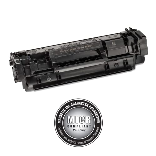 VersaToner - 134A (W1340A) MICR Toner Cartridge for Check Printing - Compatible with HP Laserjet M209 Series, M234 Series, M236 Series Printers, Black