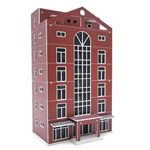 ATINGSHOKB N Scale Building 1:150 Train Railway Modern City Shopping Mall Buildings House Assembled Architectural for Model Train Layout