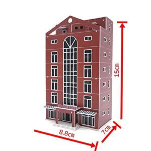 ATINGSHOKB N Scale Building 1:150 Train Railway Modern City Shopping Mall Buildings House Assembled Architectural for Model Train Layout