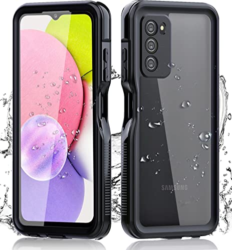 Hllhunkhe for Samsung Galaxy A03S Waterproof Case with Built-in Screen Protector - Rugged Full Body Underwater Dustproof Shockproof Drop Proof Protective Cover for Samsung Galaxy A03S - Black