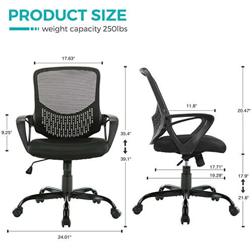 Ergonomic Office Chair Mesh Back Office Desk Chair Computer Chair Mid Back Task Chair for Home Office Gaming