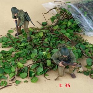 Realistic Miniature Leaves Simulation Leaves for DIY Model Railway Fairy Garden Diorama Scenery, Pack of 2