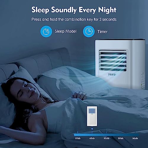 8,000 BTU Portable Air Conditioners Cools up to 350 Sq.ft, Portable AC Built-in Cool, Dehumidifier, Fan Modes, Room Air Conditioner with Remote Control/Installation Kits, White