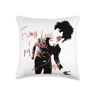 jxdn f love throw pillow, 16x16, multicolor