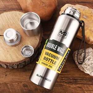 NewStyp Large Capacity Stainless Steel Thermos Portable Vacuum Flask Insulated Tumbler with Rope Thermo Bottle 500/750/1000/1500ml (750ML, Blue)