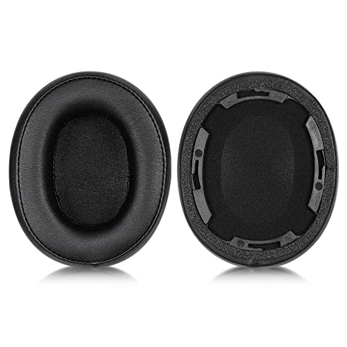 SR50BT Earpads Replacement Protein Leather Ear Pads Cushions Cover Repair Parts Compatible with Audio-Technica ATH-SR50BT Wireless Over-Ear Headphones (Black with Buckle)