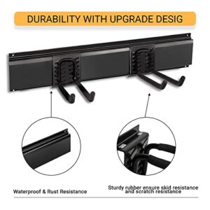 Ultrawall Heavy Duty Tool Storage Rack Wall Mount, Garage Wall Organizer Storage Rack with 2 Hooks for Garden Yard